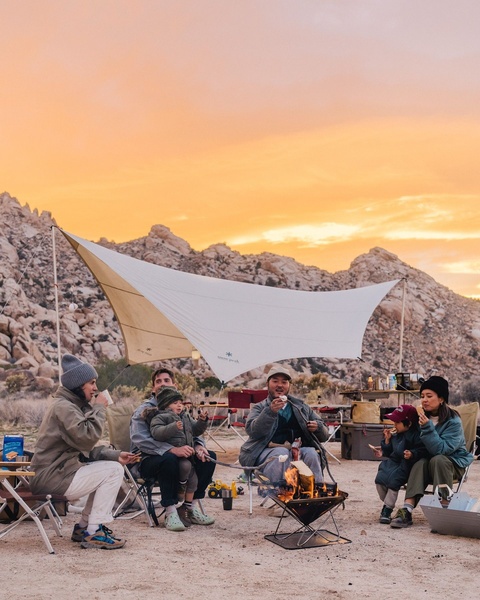 camping tent, camping stove, camping chair, camping furniture, outdoor shelter, brand awareness, lifestyle, outdoor, calm, warm, neutral, orange